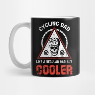 Cycling Dad Like A Regular Dad But Gooler Skull Mug